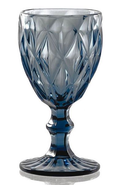 Weinglas 250 ml VETRO BLUE DIAMOND Glas blau