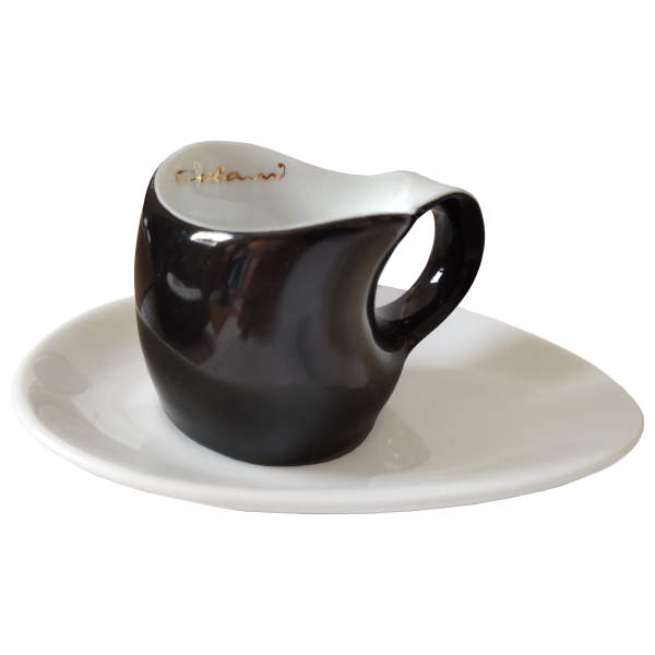Colani Espressotasse mit Untertasse schwarze Tasse 0,04l