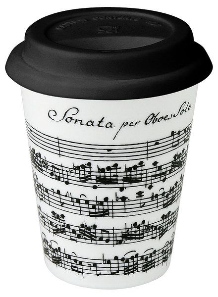 Coffee To Go Becher - Vivaldi Libretto - Weiß 380ml